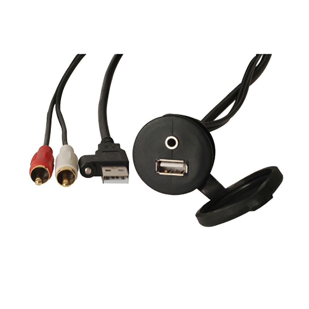 FUSION MS-CBUSB3.5 PANEL MOUNT USB AND 3.5MM HEADPHONE JACK