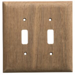 WHITECAP TEAK 2 TOGGLE SWITCH COVER PLATE