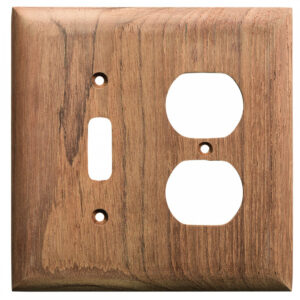 WHITECAP TEAK TOGGLE SWITCH / DUPLEX COVER PLATE