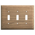 WHITECAP TEAK 3 TOGGLE SWITCH COVER PLATE