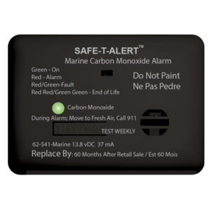 SAFE T ALERT 62 SERIES BLACK CARBON MONOXIDE 12V WITH RELAY