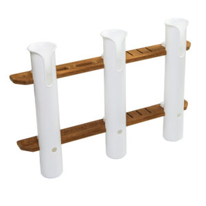 WHITECAP TEAK THREE ROD TOURNAMENT STORAGE RACK