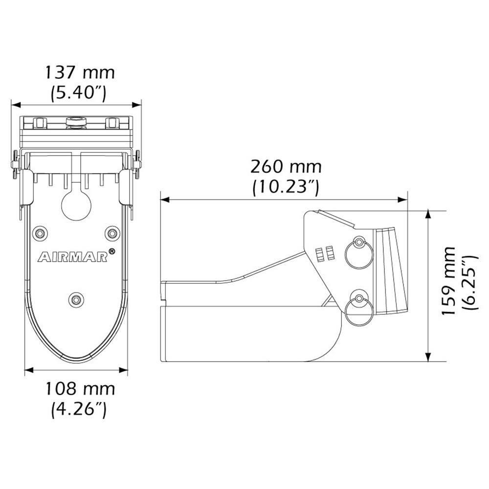 AIRMAR TM185C-HW-14HB TRANSOM MOUNT CHIRP DUCER - Image 3
