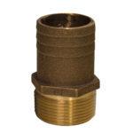 GROCO 1" NPT X 1 1/4" ID HOSE BARB STRAIGHT FITTING