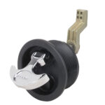 PERKO FLUSH LATCH FOR SMOOTH AND CARPETED SURFACES BLACK W/