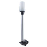 PERKO FOLD DOWN ALL- ROUND WHITE POLE LIGHT HORIZONTAL