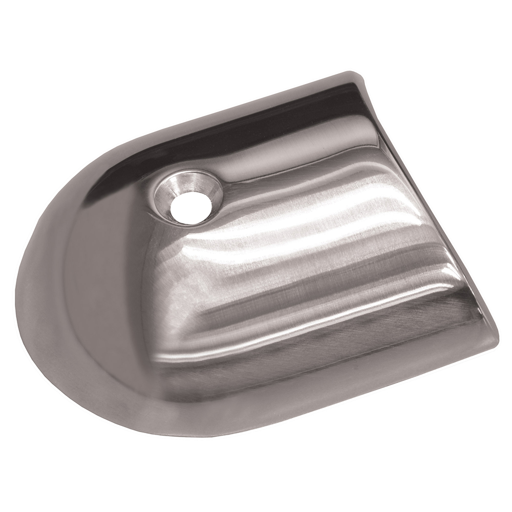 TACO RUB RAIL END CAP POLISHED STAINLESS STEEL OVER 1 7/8"