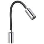 QUICK AUDREY WALL LIGHT WITH USB DAYLIGHT BLACK LEATHER