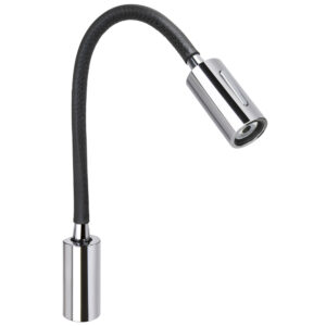 QUICK AUDREY WALL LIGHT WITH USB DAYLIGHT BLACK LEATHER