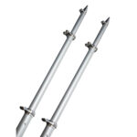 TACO 18' DELUXE OUTRIGGER POLES W/ROLLERS SILVER/SILVER