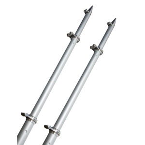 TACO 18' DELUXE OUTRIGGER POLES W/ROLLERS SILVER/SILVER