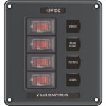 BLUE SEA 4320 CIRCUIT BREAKER SWITCH PANEL 4 POSITION GRAY