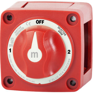 BLUE SEA 6008 M-SERIES BATTERY SWITCH 3 POSITION RED