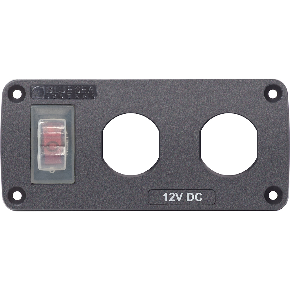 BLUE SEA 4364 ACCESSORY PANEL 15A BREAKER & 2 BLANK