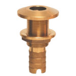 GROCO 1/2" BRONZE HOSE BARB THRU-HULL FITTING