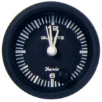 FARIA EURO BLACK 2" CLOCK  (QUARTZ) (ANALOG)
