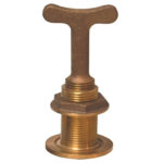 GROCO GARBOARD DRAIN WITH  INSIDE T-HANDLE PLUG