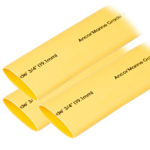 ANCOR HEAT SHRINK TUBING 3/4"X3" YELLOW 3PCS