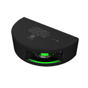 LOPOLIGHT GREEN STARBOARD SIDELIGHT 1NM BLACK HOUSING