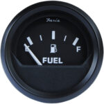 FARIA EURO BLACK 2" FUEL LEVEL GAUGE - METRIC