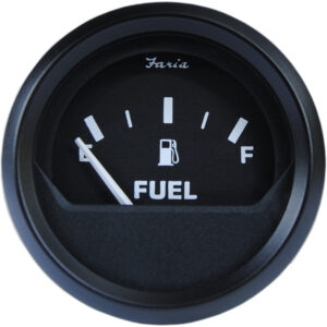 FARIA EURO BLACK 2" FUEL LEVEL GAUGE - METRIC
