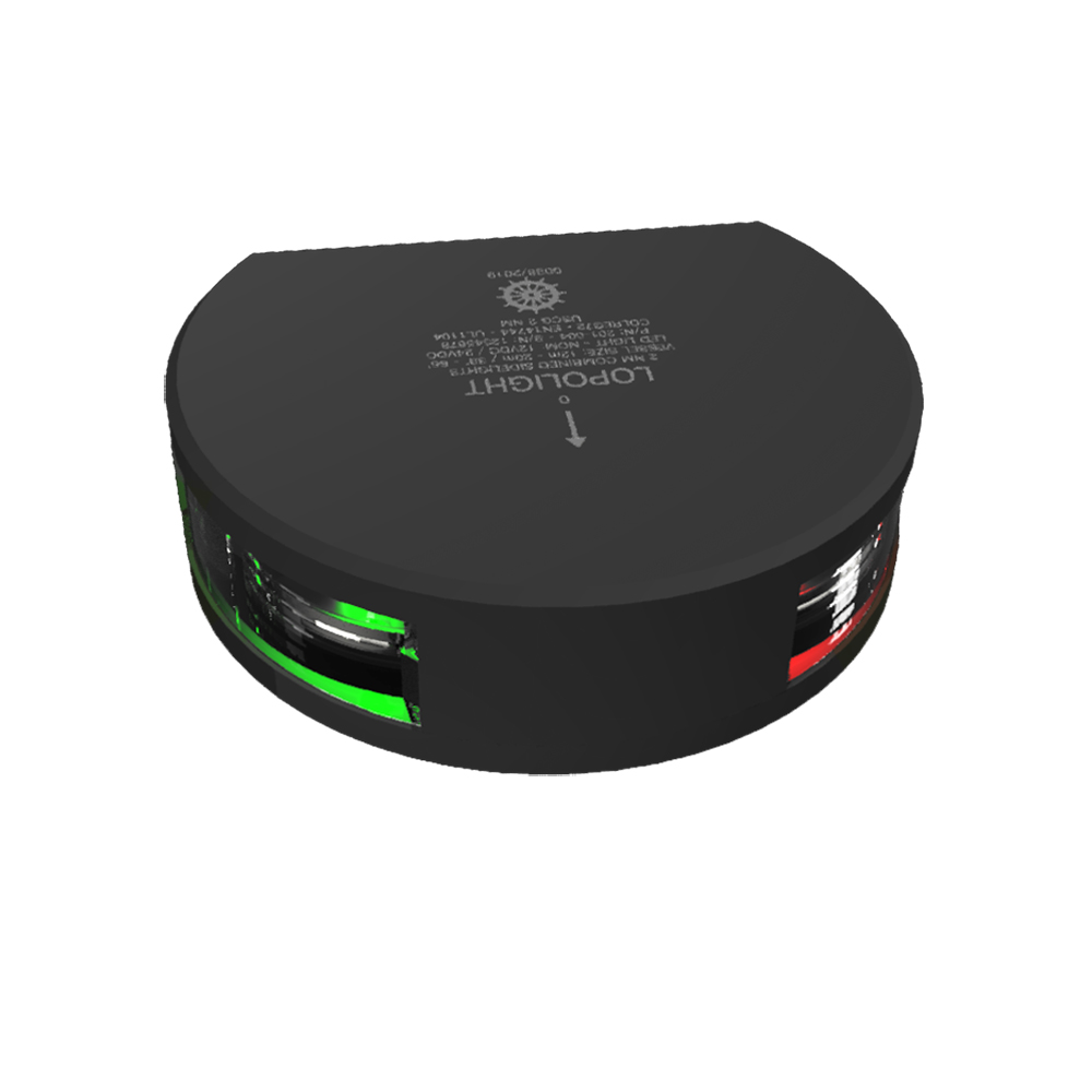 LOPOLIGHT COMBINED SIDELIGHT 2NM 2.5M CABLE BLACK HOUSING