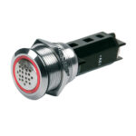 BEP PUSH-BUTTON SWITCH 12V BUZZER RED LED