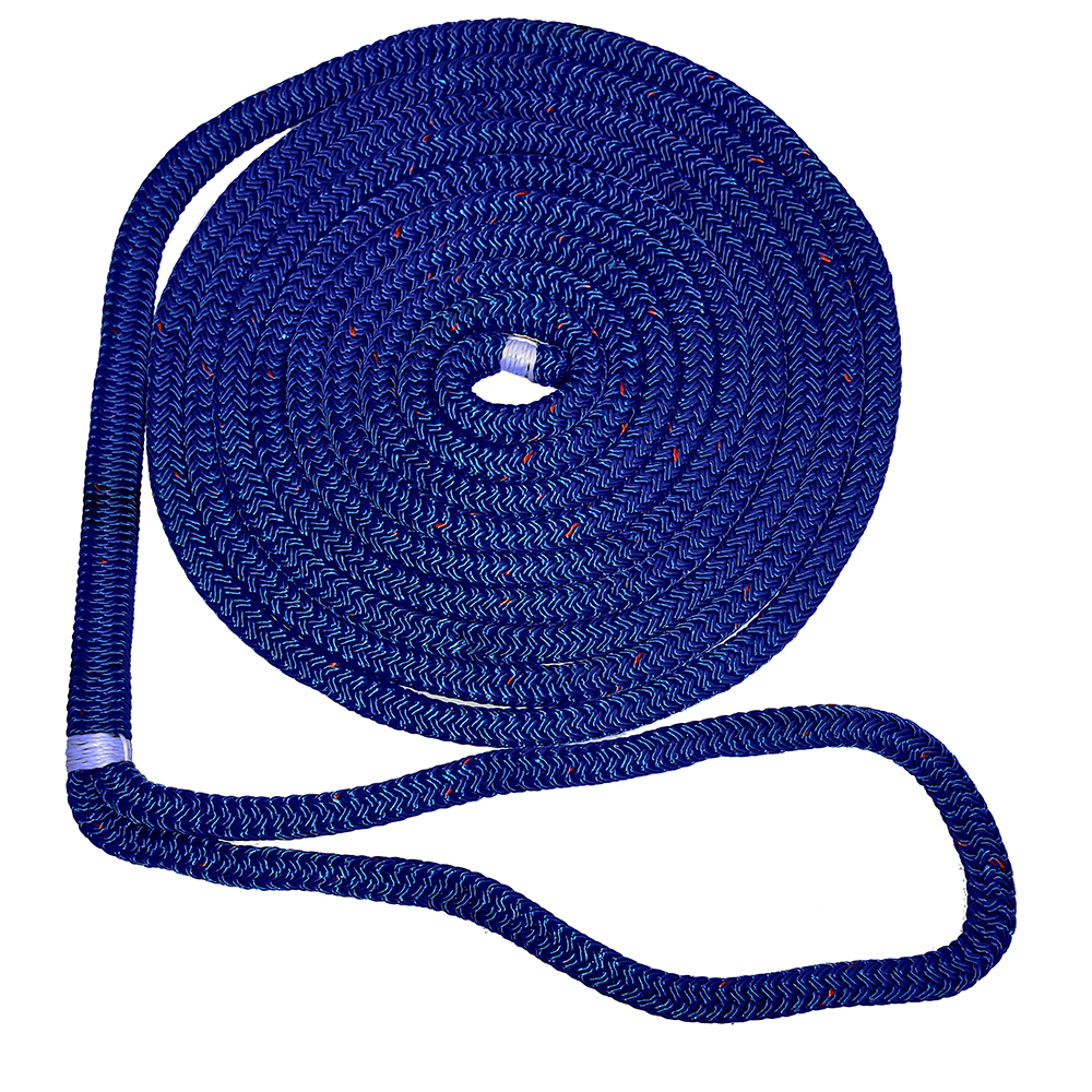 NEW ENGLAND ROPE 5/8" X 15' NYLON DOUBLE BRAID DOCK LINE
