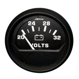 FARIA EURO BLACK 2" VOLTMETER (20 - 30V)