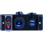 SEA DOG USB & 12V POWER SOCKET PANEL W/SWITCHED CIRCUT