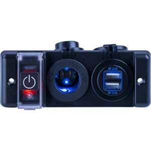 SEA DOG USB & 12V POWER SOCKET PANEL W/SWITCHED CIRCUT