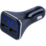 SEA DOG SQUARE DUAL USB POWER PLUG W/VOLTMETER