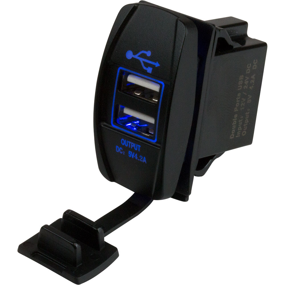 SEA DOG ROCKER SWITCH STYLE DUAL USB POWER SOCKET