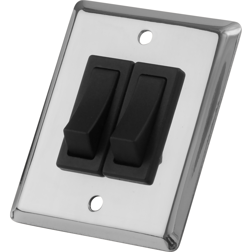 SEA DOG DBL. GANG WALL SWITCH STAINLESS STEEL