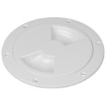 SEA DOG ABS DECK PLATE WHITE SMOOTH 6" QUARTER TURN TO