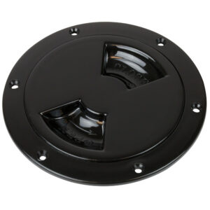 SEA DOG ABS DECK PLATE BLACK SMOOTH 5" QUARER TURN TO
