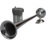 SEA DOG CHROME PLATED TRUMPET AIRHORN LONG SINGLE W/
