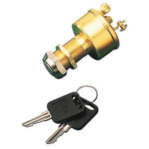 SEA DOG BRASS 3- POSITION KEY IGNITION SWITCH