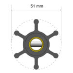 ALBIN PUMP PREMIUM IMPELLER  KIT 06-01-005 51X22X12 MM