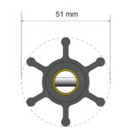 ALBIN PUMP PREMIUM IMPELLER KIT 06-01-006 51X22X12.7 MM
