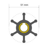 ALBIN PUMP PREMIUM IMPELLER  KIT 06-01-007 51X22 MM
