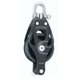 HARKEN 45MM SINGLE ELEMENT BLOCK W/ SWIVEL & BECKET