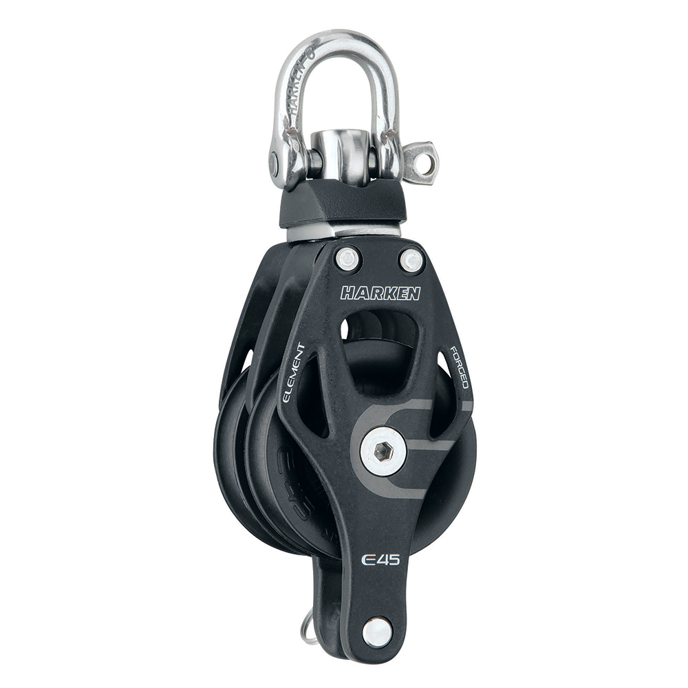 HARKEN 45MM DOUBLE ELEMENT BLOCK W/ SWIVEL & BECKET