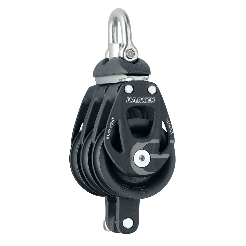 HARKEN 45MM TRIPLE ELEMENT BLOCK W/ SWIVEL & BECKET