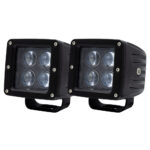 HEISE 3" 4 LED CUBE LIGHT  2 PACK - BLACK CASE