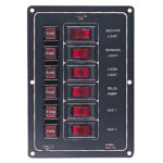 SEA DOG ALUMINUM SWITCH PANEL VERTICAL SIX SWITCH