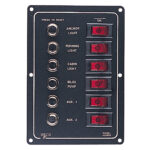 SEA DOG ALUMINUM CIRCUIT  BREAKER PANEL SIX CIRCUT
