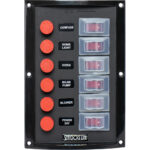 SEA DOG SPLASH GUARD SWITCH PANEL VERTICAL SIX SWITCH