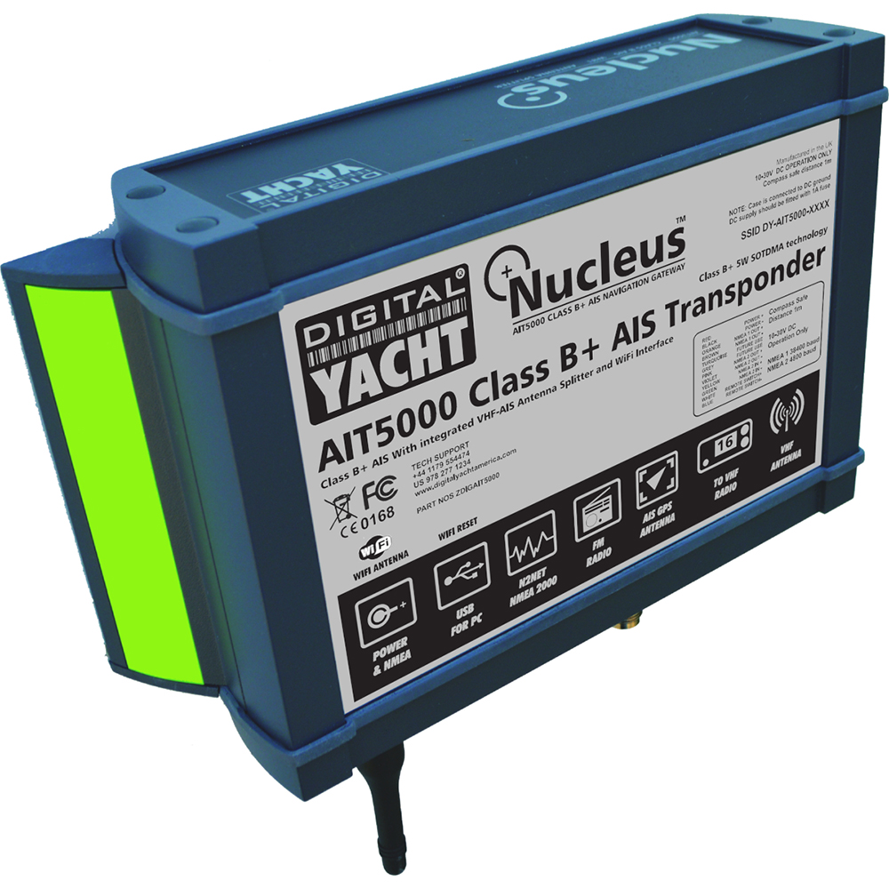 DIGITAL YACHT AIT5000 CLASS B+ 5W TRANSPONDER WITH SPLITTER AND WIFI