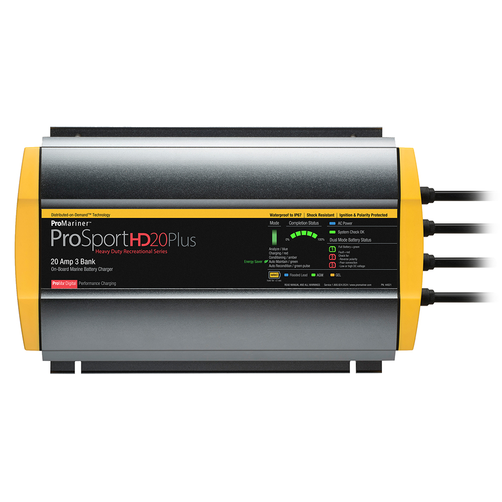 PROMARINER PROSPORT HD 20 PLUS 20 AMP 3 BANK BATTERY CHARGER
